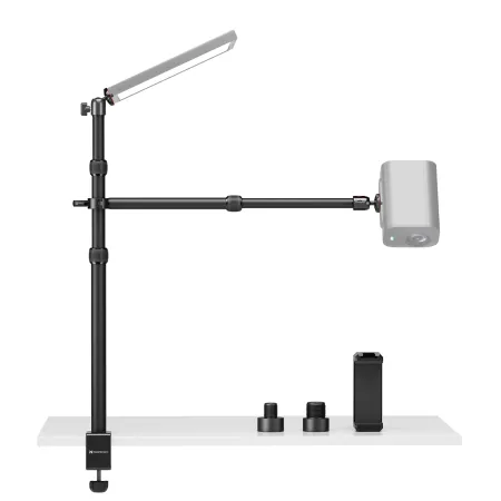 NearStream ST40: Arm Desk Mount for Podcast Streaming Gaming, Adjustable Suspension Boom Scissor Arm Stand with 1/4