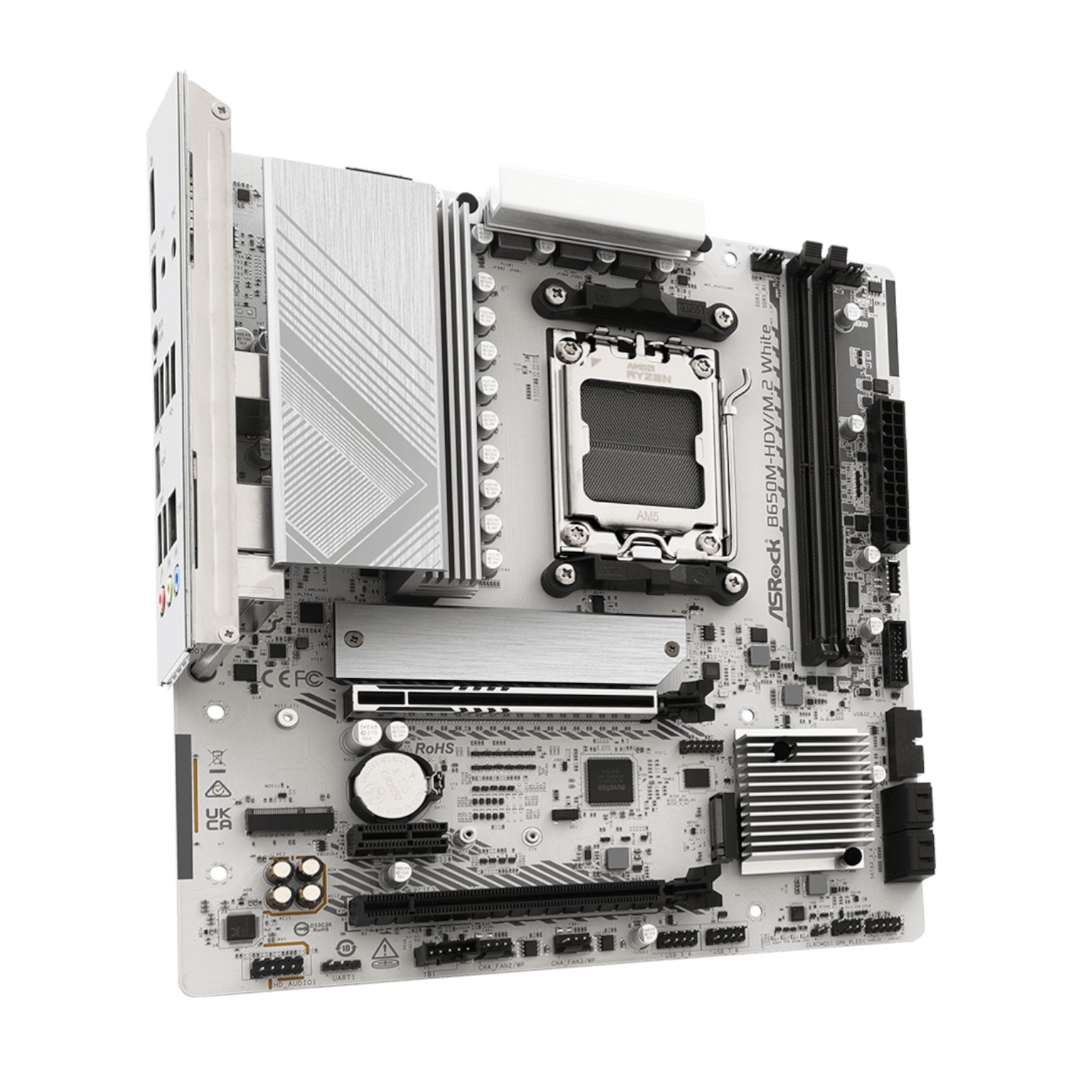 ASRock B650M-HDV/M.2 AM5 Micro-ATX Motherboard – White