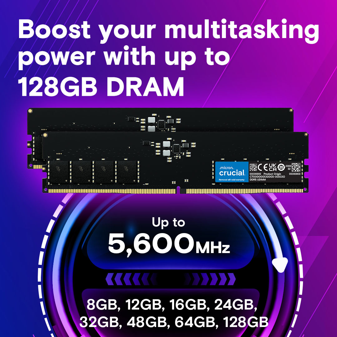 Crucial DDR5 5600MHz 16GK Kit (2x8GB)