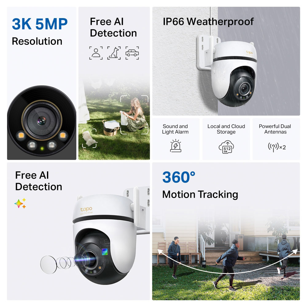 TP-LINK TAPO C530WS | 5MP OUTDOOR PAN/TILT SECURITY WI-FI CAMERA