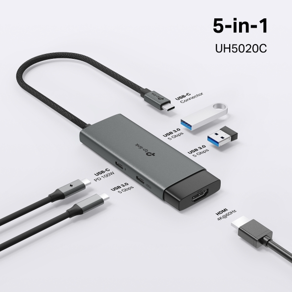 USB Type-C 5-in-1 Hub