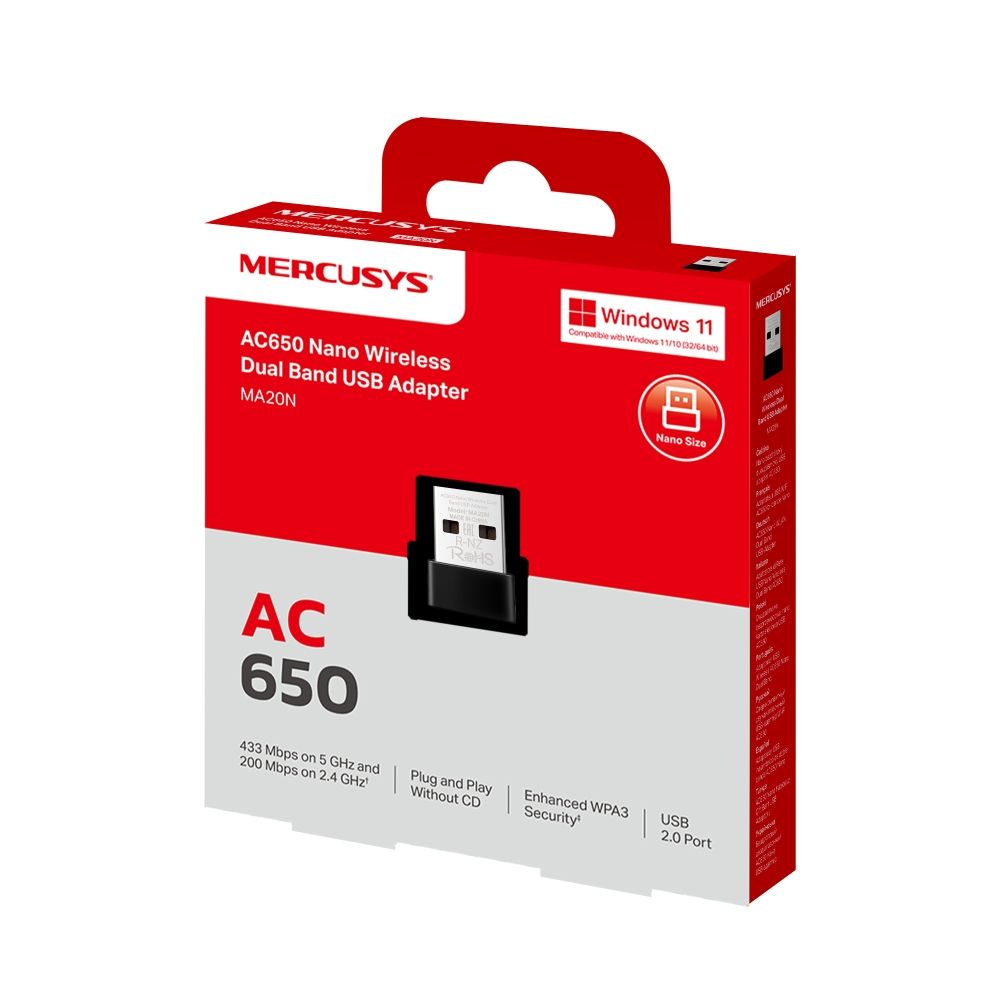 AC650 Nano Wireless Dual Band USB Adapter